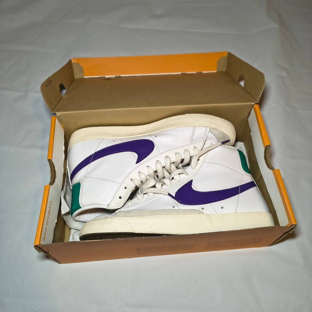 Nike Blazer Mid 77 Vintage White Purple Green DO1157-100 Mens 9 Womens 10.5